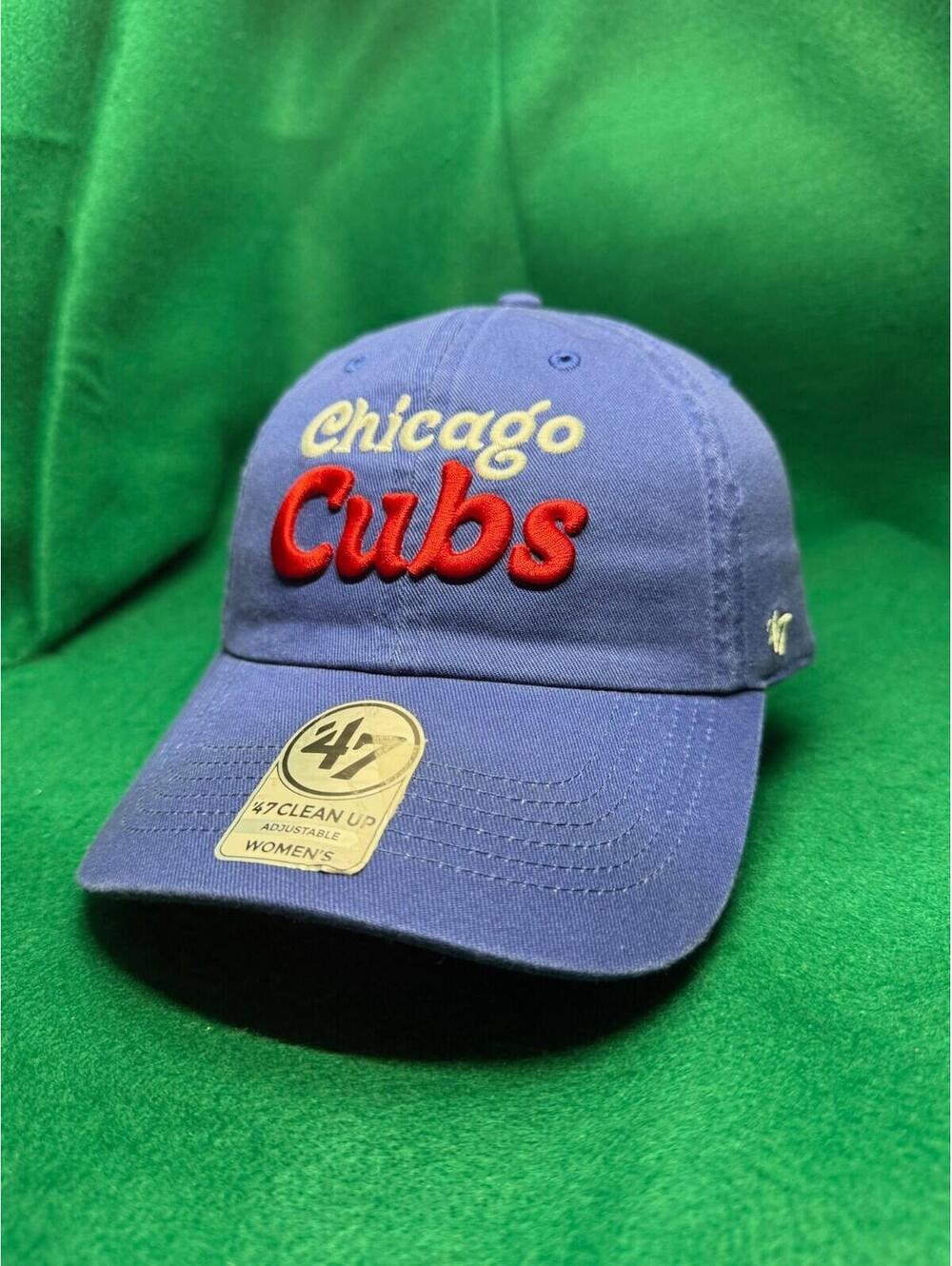 Chicago Cubs Front Script '47 Brand Womens Clean Up Adjustable Strapback